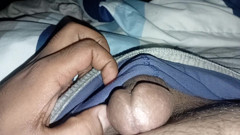 Horny chub flashing cock