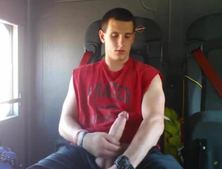Fireman Jerking His Big Cock