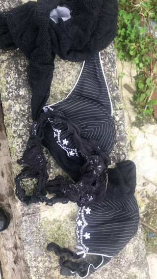 Cum on panties bra and pantyhose