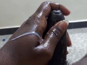 Oil massage for cock 