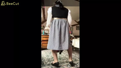 In DIRNDL outfit for a day