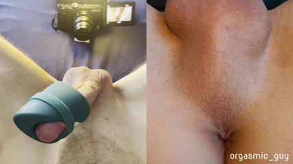 My favorite Toy gives me an intense Orgasm - Split View with Orgasmic Contractions