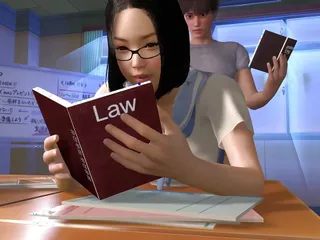 Asian Girl Studying While Getting Anal - 3D Hentai