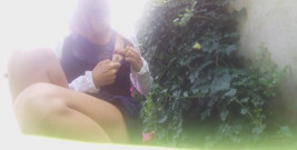 My M. Pees in the Garden! What Mischief! and Then She Touches Her...