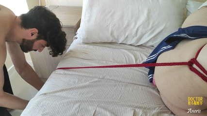 Double amputee shibari and spanking!