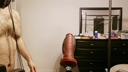 Grunting Orgasms on Fucking Machine