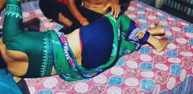 Horny Bhabi with Beautiful sharee wants Devar to fuck
