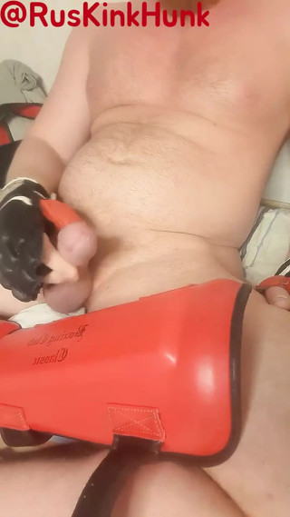 Jerking off After a Tough Hand-to-hand Combat Workout