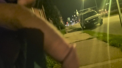 Public riding dildo, jerking and cumming at work