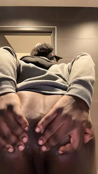 Me showing off my boy pussy while at work inna bathroom