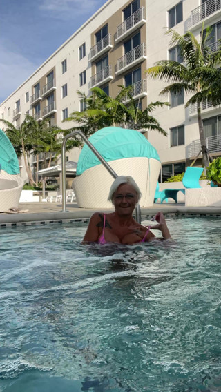 Greek Goddess Steph gets frisky in the hot tub.