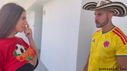 Big tit MILF invited me in for the soccer game