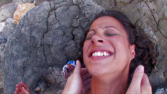She accepts to be groped and banged on a beach