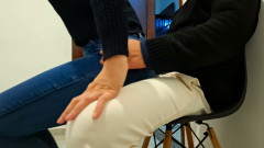 Making Out and Masturbation in Panties at the Office.