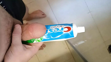 I wanted to fuck toothpaste with my big dick, but what)?