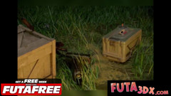 FUTA3DX - Busty MILF Soldier Found & Fucked By Futanari Elves at Campground