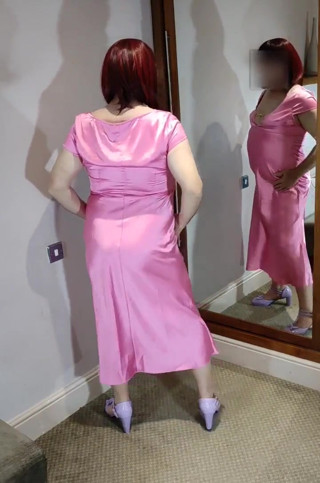 Nottstvslut  Sexy hot tv crossdresser Nottstvslut in full length gorgeous satin ball gown | Tranny Update | Porn videos