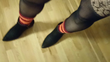Requested to wear fuzzy socks