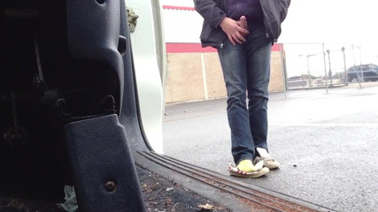 Cum on trashed sneakers