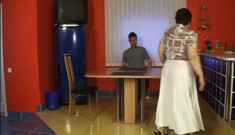 Mature BBW Sucks Cock Then Gets Pounded on Table
