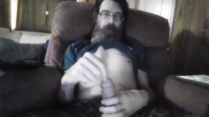 skinny twink jerking off in reclier and showing his tight little asshole while talking