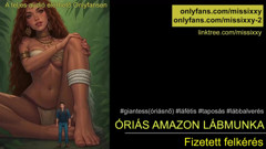 Giant woman amazon footwork - giantess audio