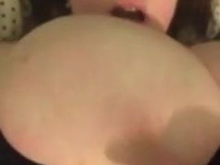 Young BBW gets beautiful big tits out in slow motion