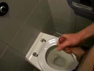 jerk in public bathroom