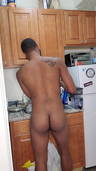 Kennie Jai Cleans the House Nude Part One