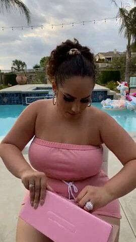 the best sexy busty wife trying on a bikini