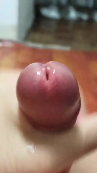 Cumshot while masturbating