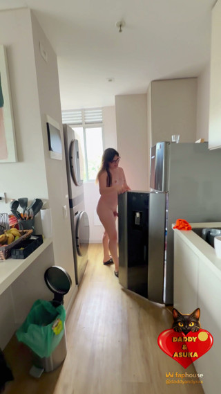 Snack time daytime naughty fun for daddy and Asuka