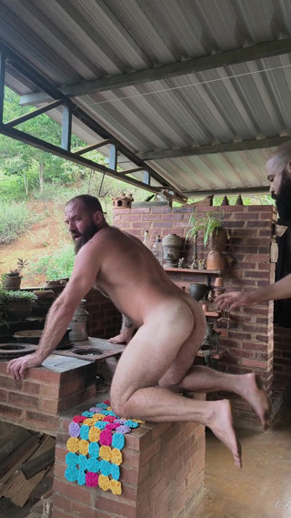Bearded Stepfather in Fuck with Mineiro, Kisses, Sucking