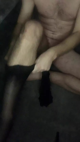 In nylon tights