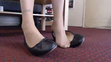 Pantyhose Ballet Flats Shoeplay