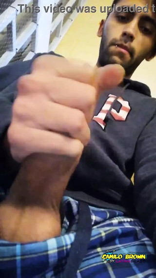 Jerking Off My Big Uncut Cock Public On My Window Till I Cum - Camilo Brown