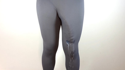 Big dick hands free cumshot in pants