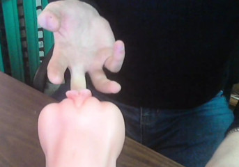Fast fingering my silicone girlfriend pussy