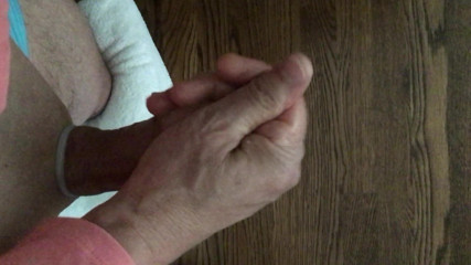 Hard cock stroking