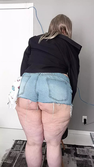 My ass in jeans shorts thumbnail