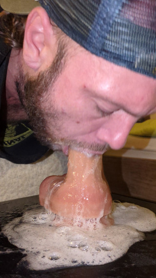 Playing with huge amount of Saliva doing Bubbles and Deepthroat