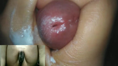 Wife Masturbates for Husband in the bathroom