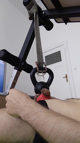 Suspended weight test