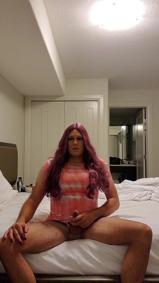 Stroking in red heels