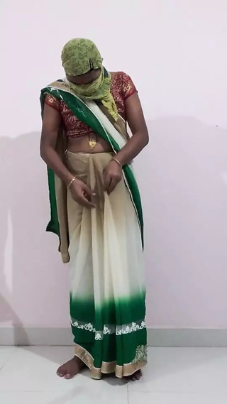 Crossdresser in saree