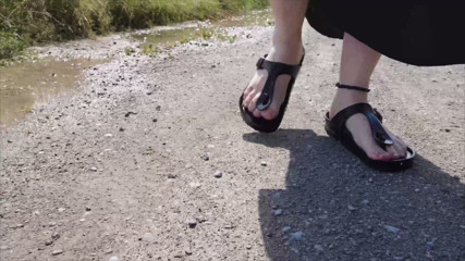 Little Walk with Puddles in Birkenstocks
