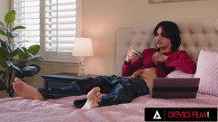 DEVILS FILM - Natalie Brooks Caught Boyfriend Fapping With Rubber And Turns It Into Hardcore Fuck