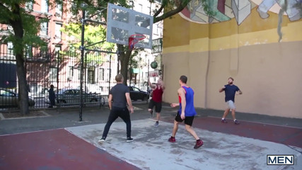 Big Dick Adam Bryant &amp; Scotty Shoot Hoops Then Sneak Away for Some Hot Backdoor Ass Pounding