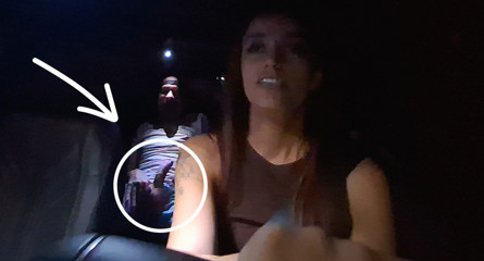 Married APP driver in her last run fucks with passenger.