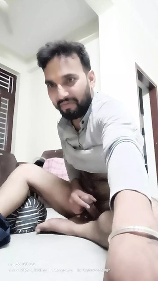 Indian man masterbation in public bathroom